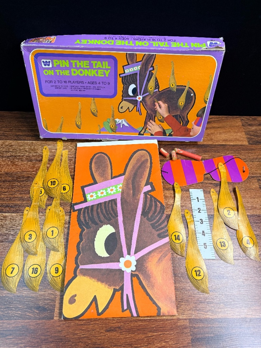 1967 WESTERN PUBLISHING COMPANY, INC. Pin the Tail on the Donkey Game